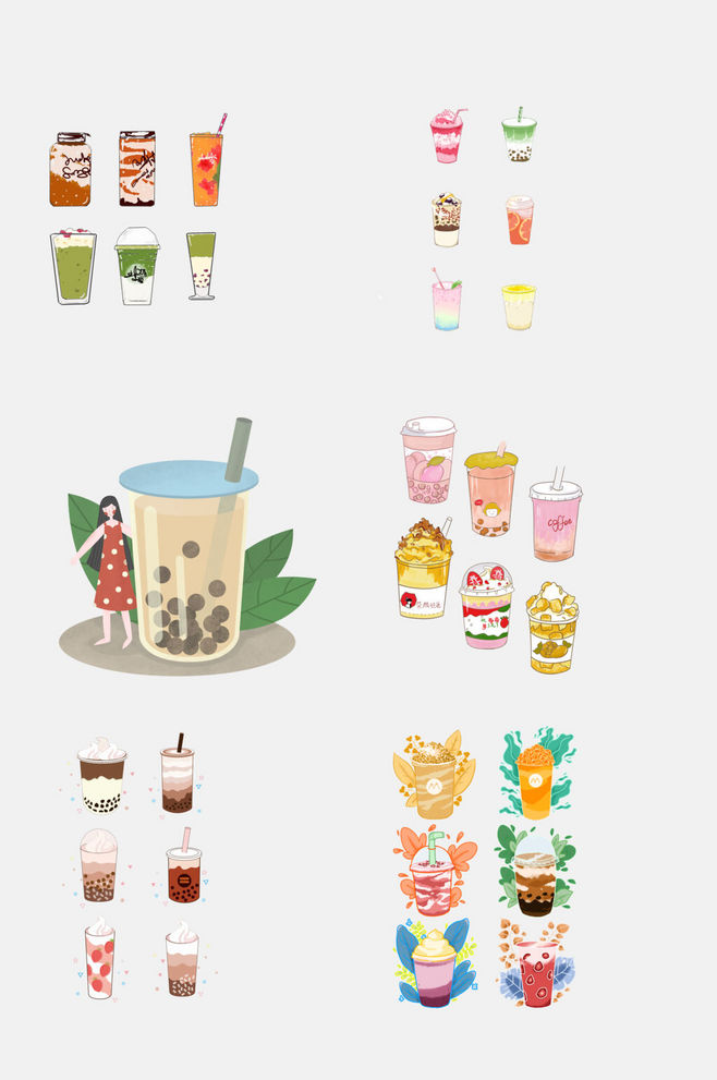 手繪奶茶