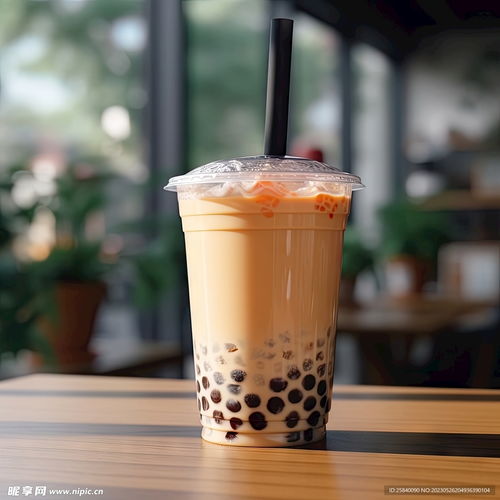 珍珠奶茶攝影圖