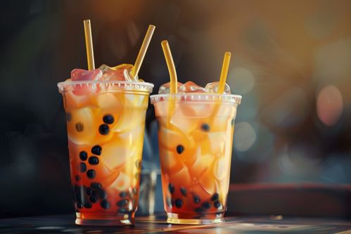 好喝的珍珠奶茶飲品攝影圖片 創意海報