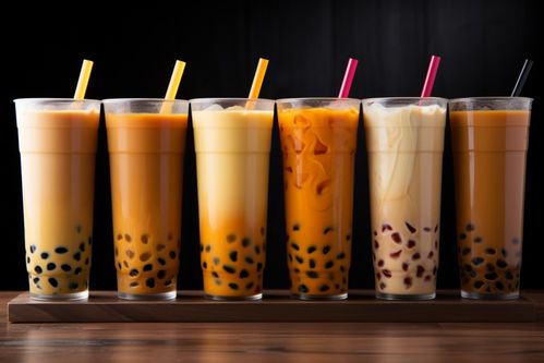 濃郁的珍珠奶茶飲品攝影圖片 創意海報