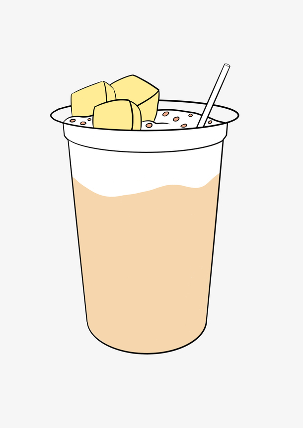 手繪奶茶圖標元素卡通素材_88ICON
