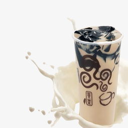 奶茶濺起仙草奶茶素材圖片免費下載 高清png 千庫網 圖片編號9132757