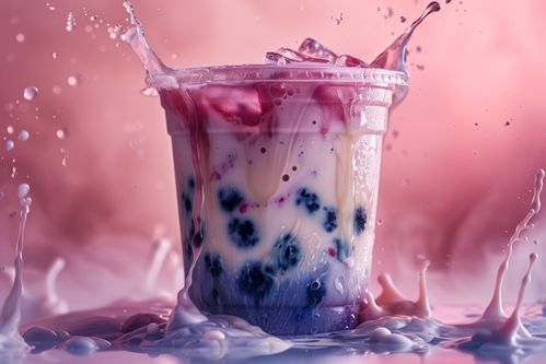 口感豐富的珍珠奶茶飲品攝影圖片 創意海報